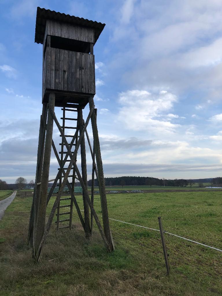 Hochstand, von hinten