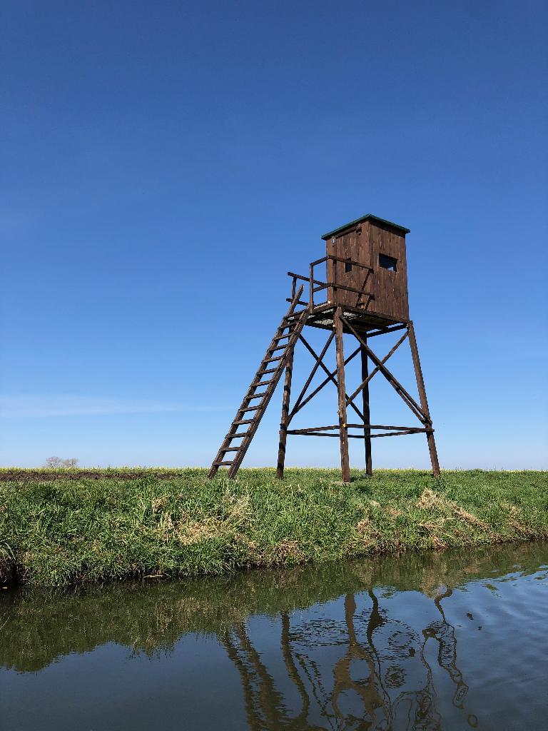 Hochstand am Fluss