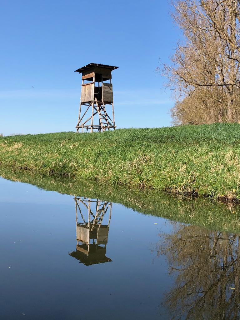 Hochstand am Fluss