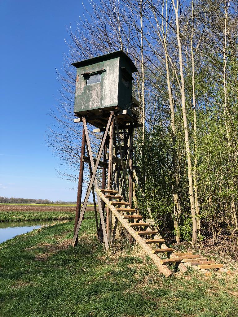 Hochstand am Fluss, geschlossen