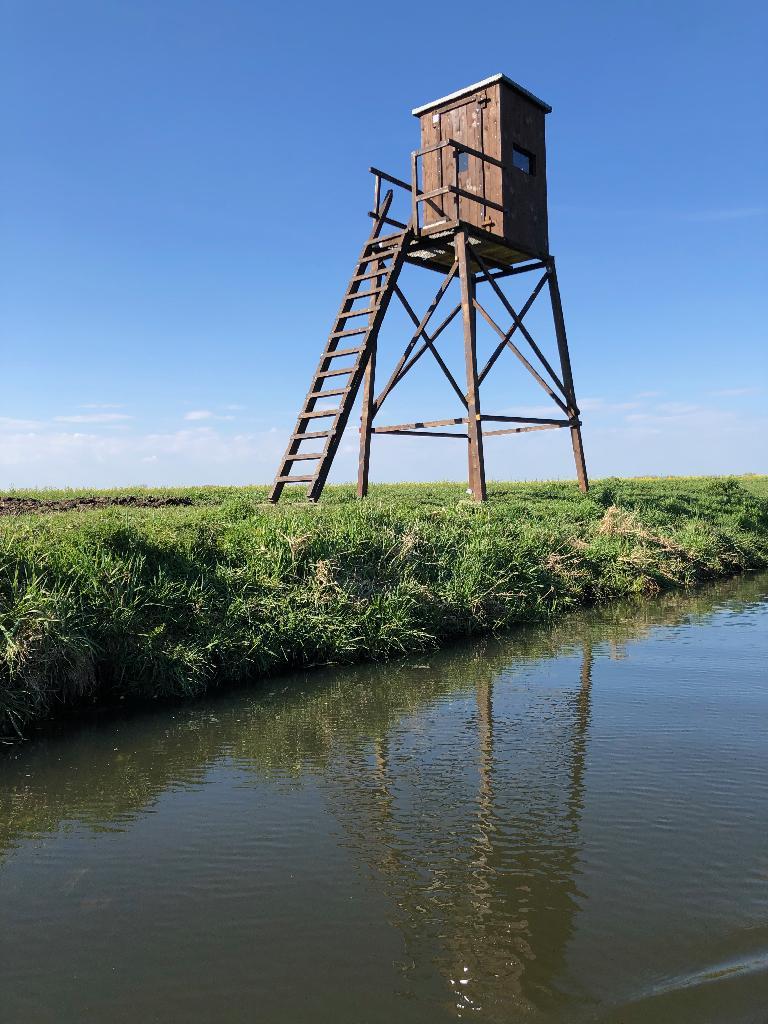 Hochstand am Fluss, geschlossen