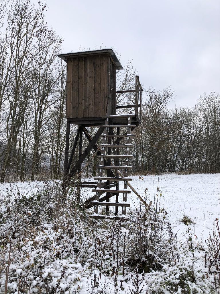 Hochstand im Schnee